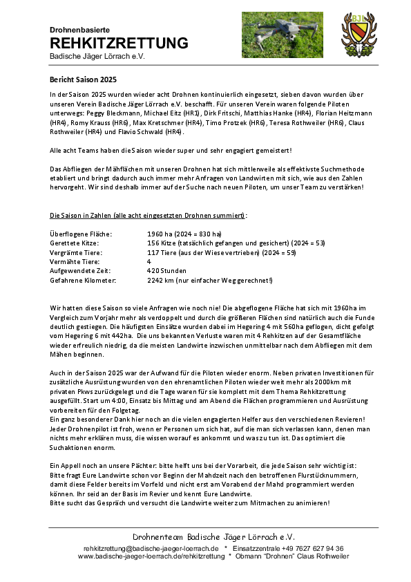 Jahresbericht Drohnen / Rehkitzrettung 2025 - 2026 pdf-preview